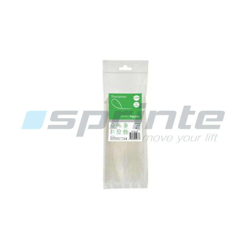 White rislan neacklace (100pcs) L 200mm x l 3.6mm