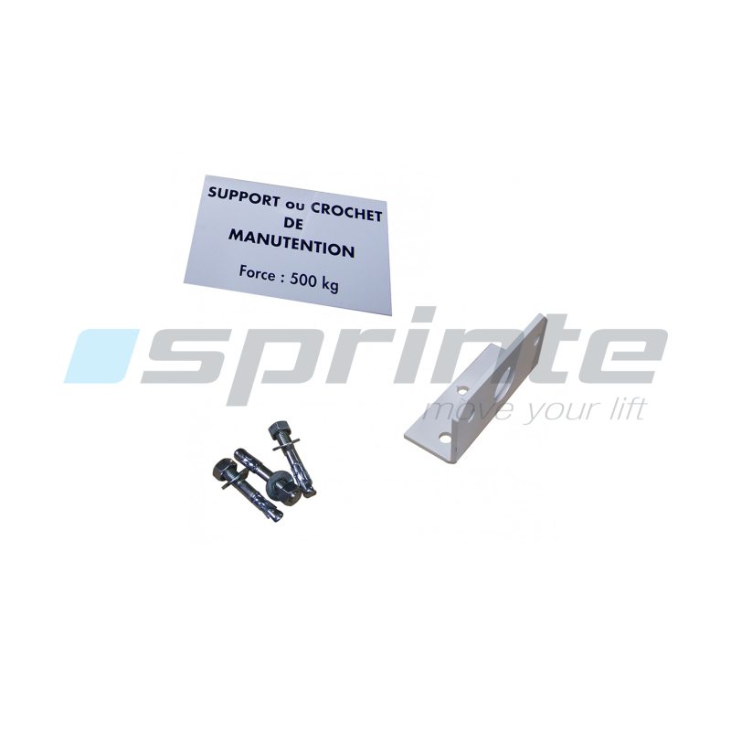 Manutantion kit handling hook (1 manutantion hook, 3 concrete anchor, 1 tag 500kg)