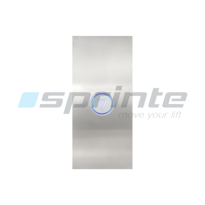 Plate stainless stell 90x200 1 button