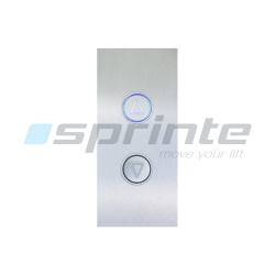 Plate stainless stell 90x200 2 buttons