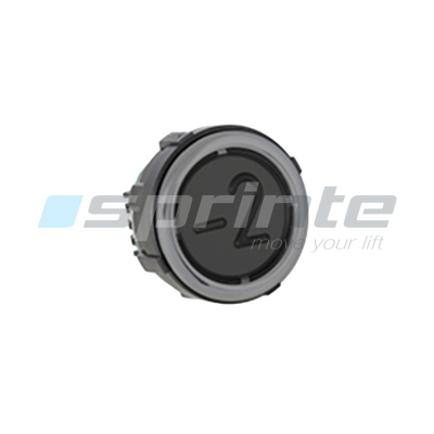 Bouton VB42 XI noir anti-vandale Classe II led bleue 2 contacts «-2»