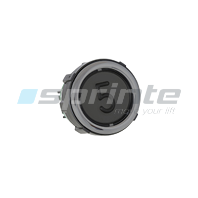 Bouton VB42 XI noir anti-vandale Classe II led bleue 2 contacts «5»