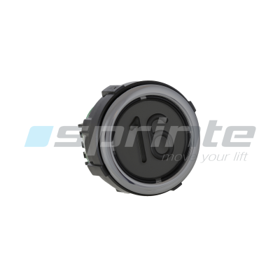 Bouton VB42 XI noir anti-vandale Classe II led bleue 2 contacts «16»