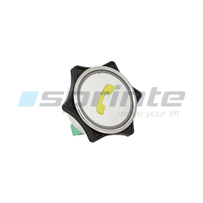 Bouton MD7 inox led bleue 1 contact «Téléphone»