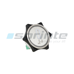 Push button MD7 inox led blue 2 contacts «0»