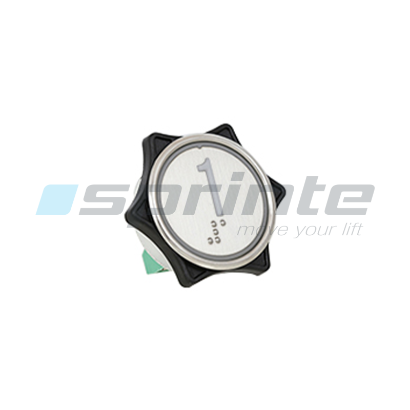 Push button MD7 inox led blue 2 contacts «1»