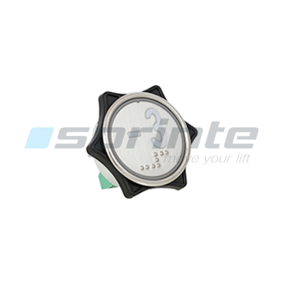 Push button MD7 inox led blue 2 contacts «-3»