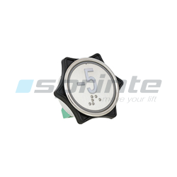 Push button MD7 inox led blue 2 contacts «-5»