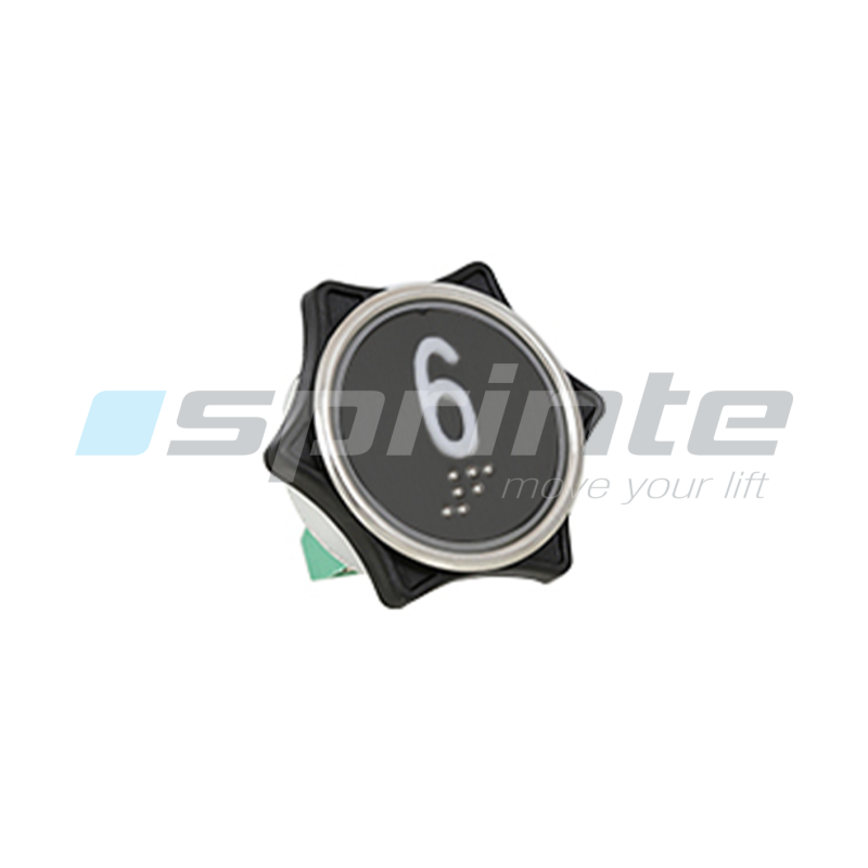 Bouton MD7 noir led bleue 1 contact «6»