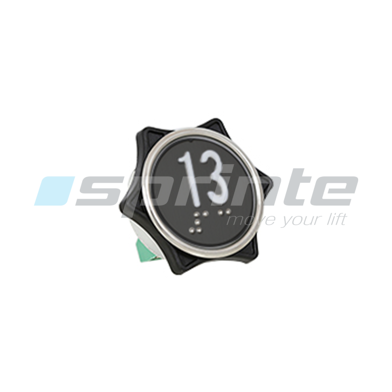 Bouton MD7 noir led bleue 1 contact «13»