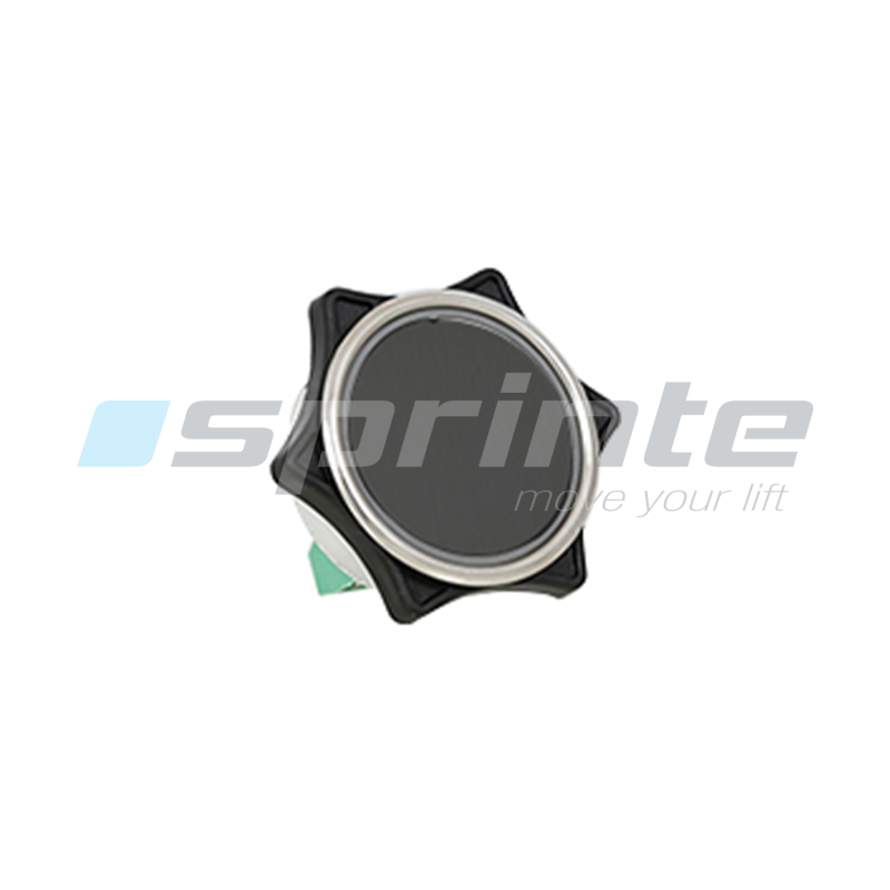 Push button MD7 noir led blue 1 contact «Blank»