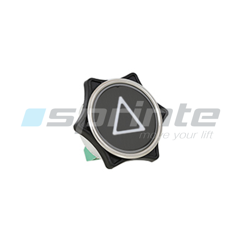 Bouton MD7 noir led bleue 1 contact «Flèche montée»