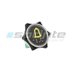 Bouton MD7 noir led bleue 1 contact «Alarme»