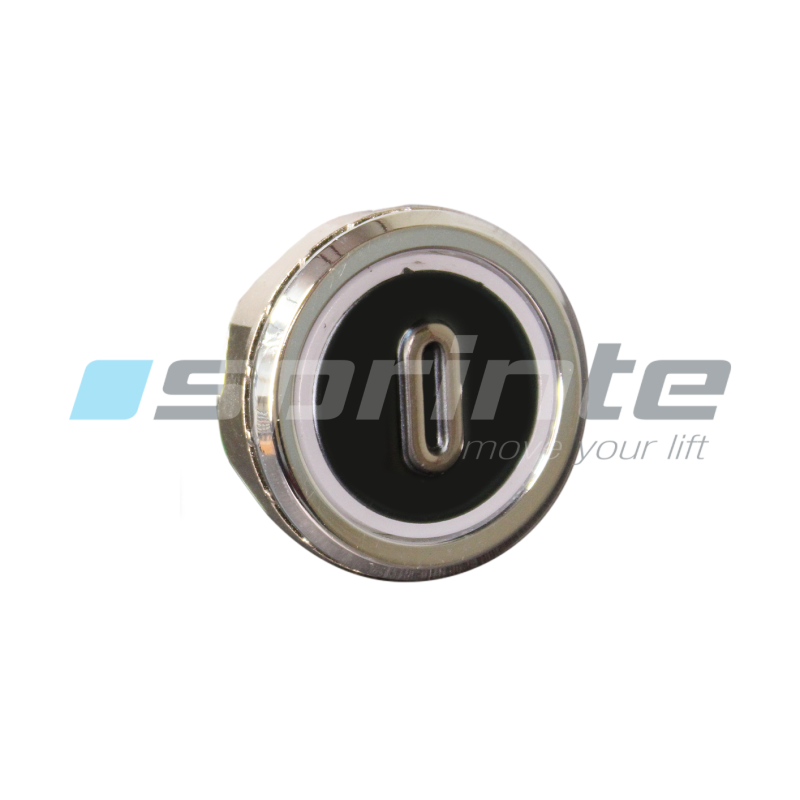 Push button MD8 black led blue 2 contacts «0»