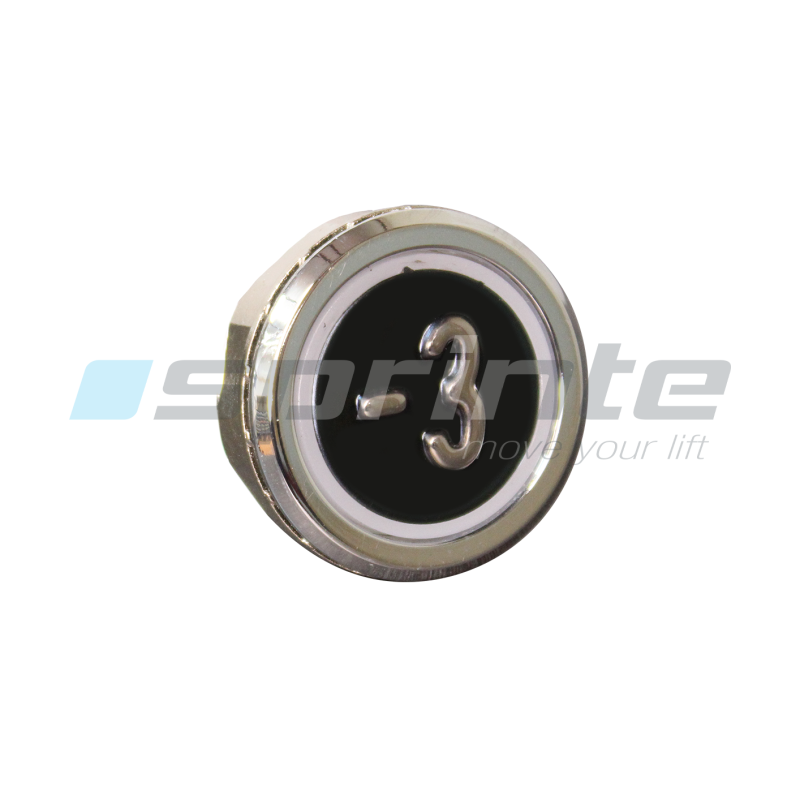 Bouton MD8 noir led bleue 2 contacts «-3»