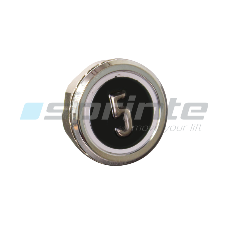 Bouton MD8 noir led bleue 2 contacts «5»