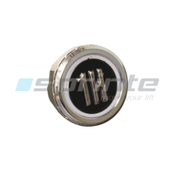 Bouton MD8 noir led bleue 2 contacts «1H»