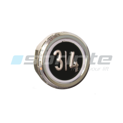 Bouton MD8 noir led bleue 2 contacts «3/4»