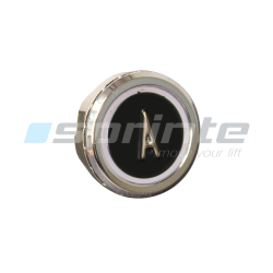 Bouton MD8 noir led bleue 2 contacts «A»