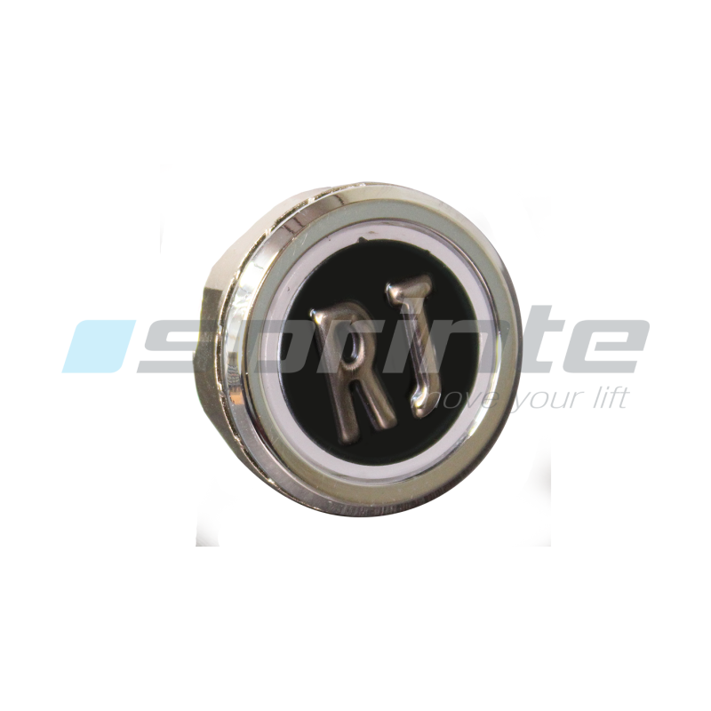 Bouton MD8 noir led bleue 2 contacts «RJ»