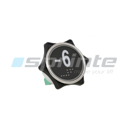 Push button MD7 noir led blue 1 contact «-6»