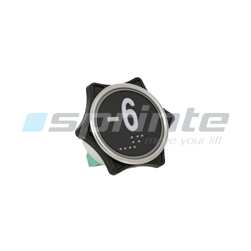 Push button MD7 noir led blue 1 contact «-6»