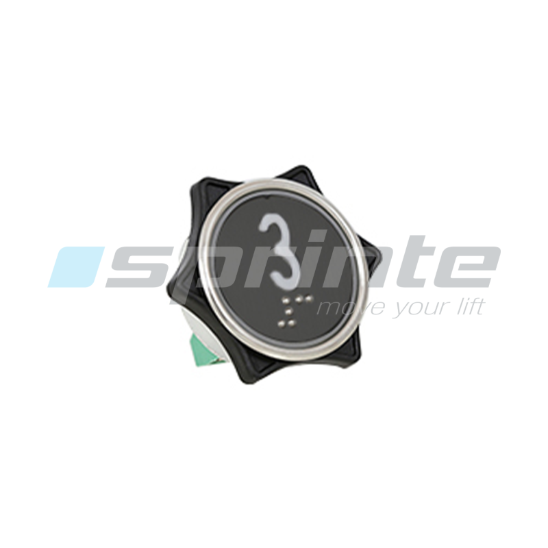 Push button MD7 noir led blue 2 contacts «3»