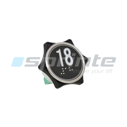 Bouton MD7 noir led bleue 2 contacts «18»