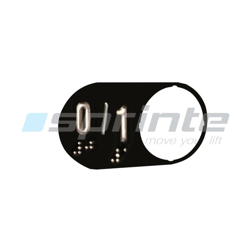 Plaquette braille «0/1»