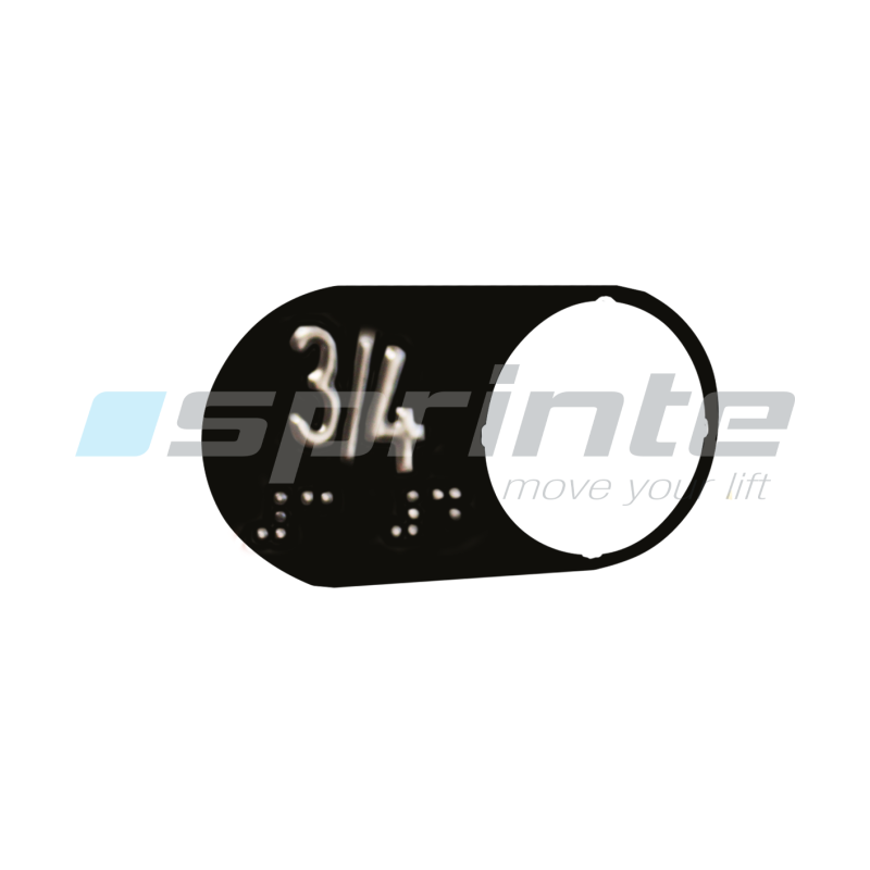 Plaquette braille «3/4»