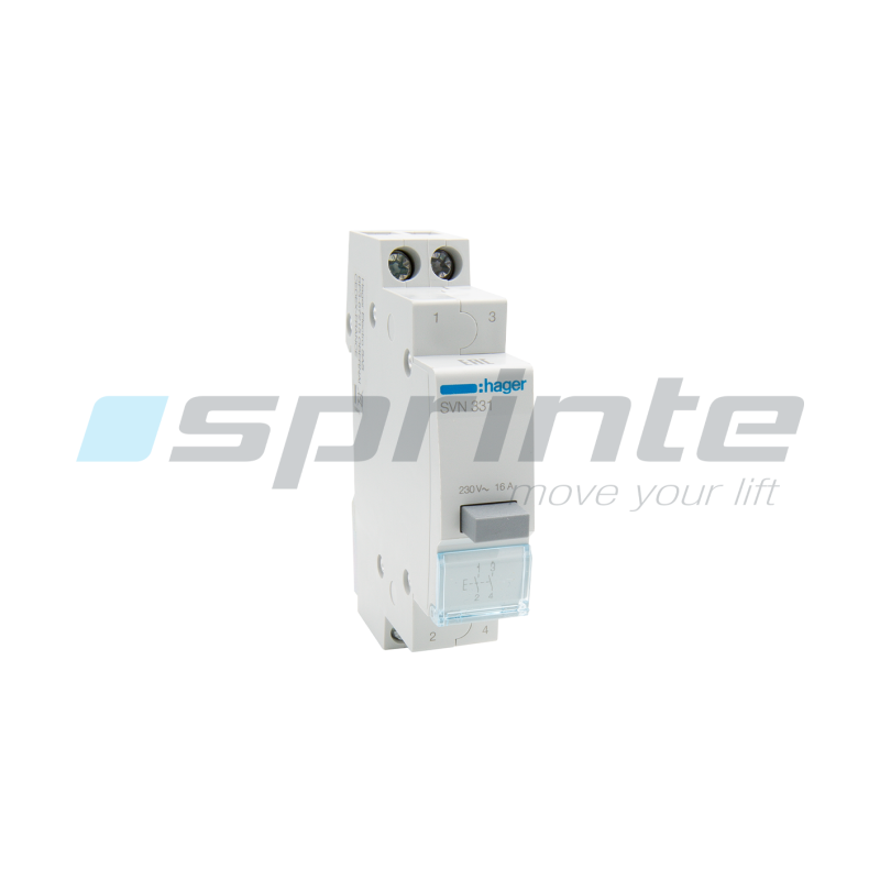 Push button 16A 1 NO / 1 NC