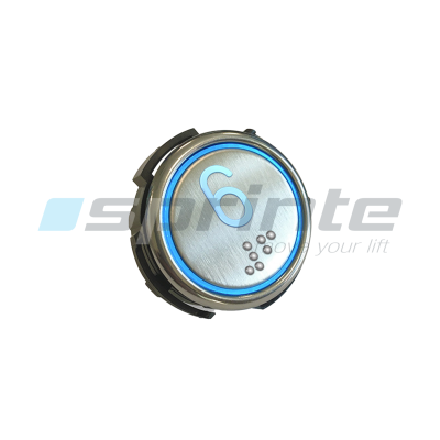 Push button RT42-S IX WG anti-vandal Class I led blue 1 contact «6»