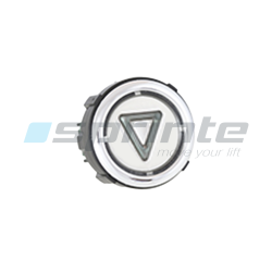 Bouton VB42 XI anti-vandale Classe II led bleue 2 contacts «Flèche descente»