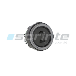Bouton VB42 XI noir anti-vandale Classe II led bleue 2 contacts «2»