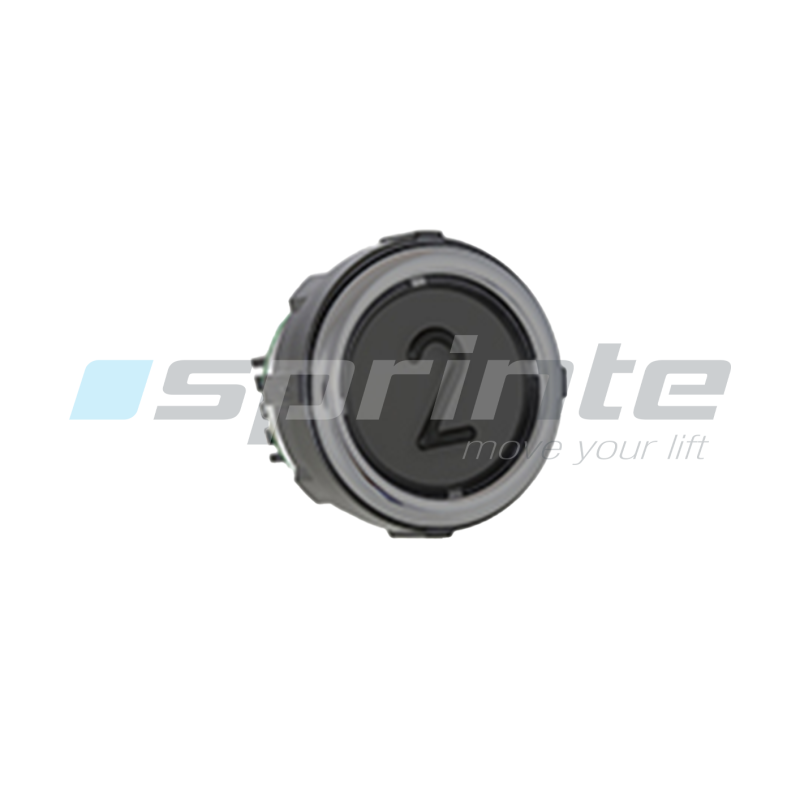 Bouton VB42 XI noir anti-vandale Classe II led bleue 2 contacts «2»