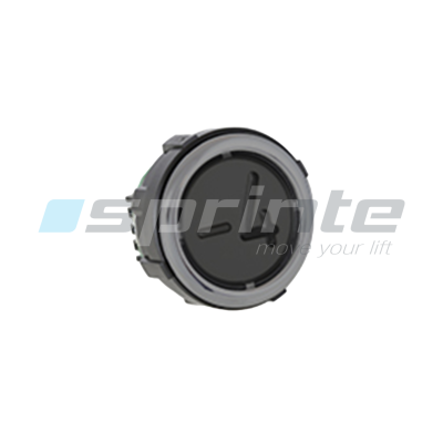 Push button VB42 XI black anti-vandal Class II led blue 2 contacts «-4»