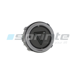 Bouton VB42 XI noir anti-vandale Classe II led bleue 2 contacts «Flèche descente»