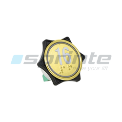 Push button MD7 gold led blue 1 contact «16»