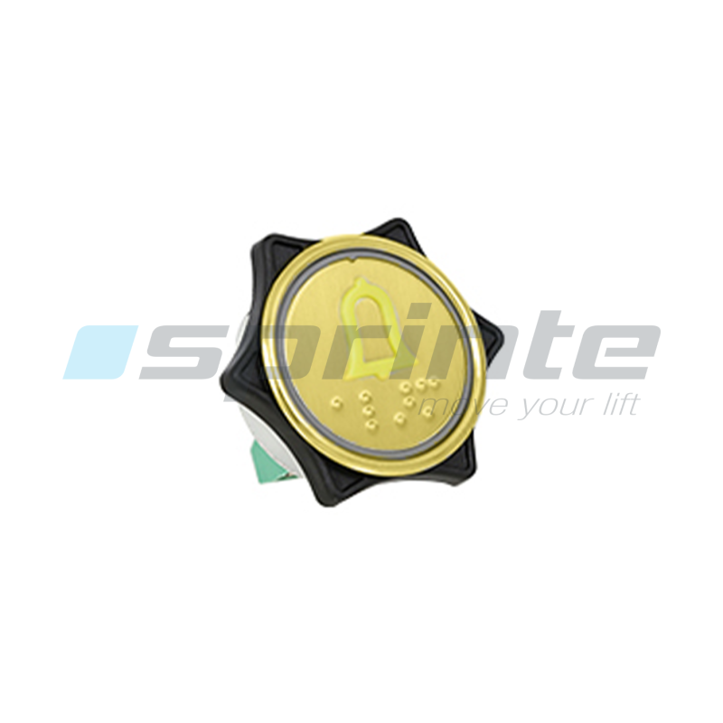Push button MD7 gold led yellow 1 contact «Alarm»