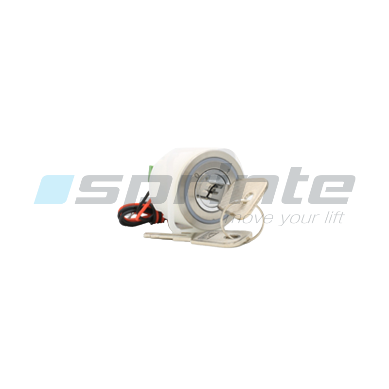 Key switch MD7 / MD8 inox led blue 1 withdrawal / 1 impulse