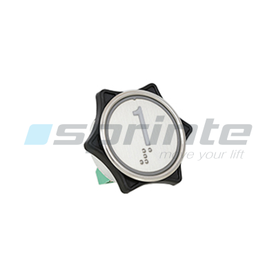 Bouton MD7 inox led bleue 2 contacts «1»