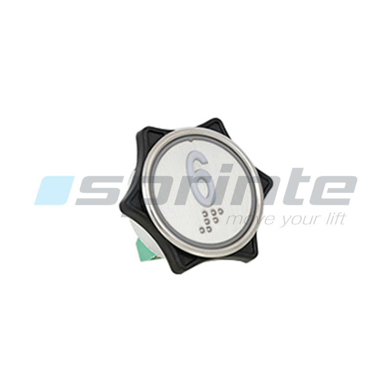 Bouton MD7 inox led bleue 2 contacts «6»