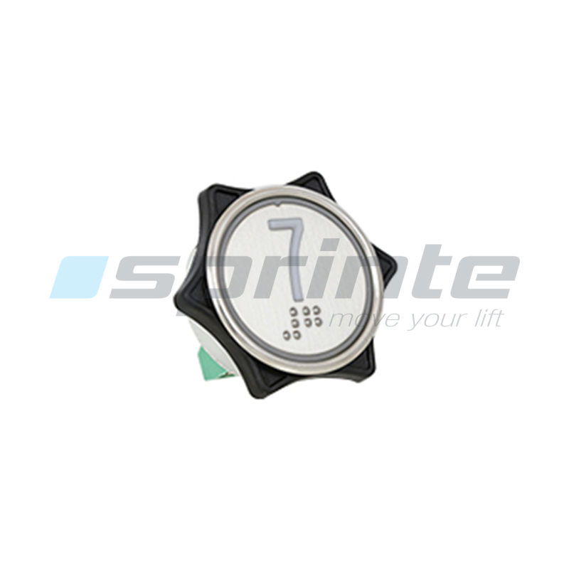 Push button MD7 inox led blue 2 contacts «7»