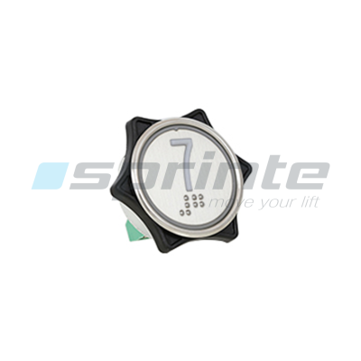 Push button MD7 inox led blue 2 contacts «7»