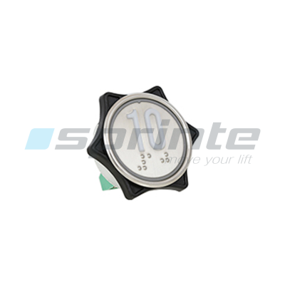 Push button MD7 inox led blue 2 contacts «10»