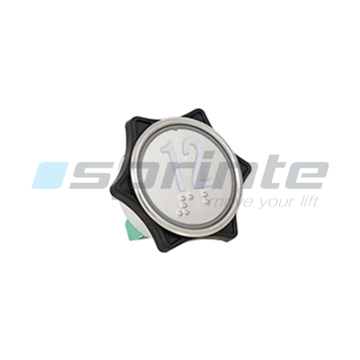 Push button MD7 inox led blue 2 contacts «12»