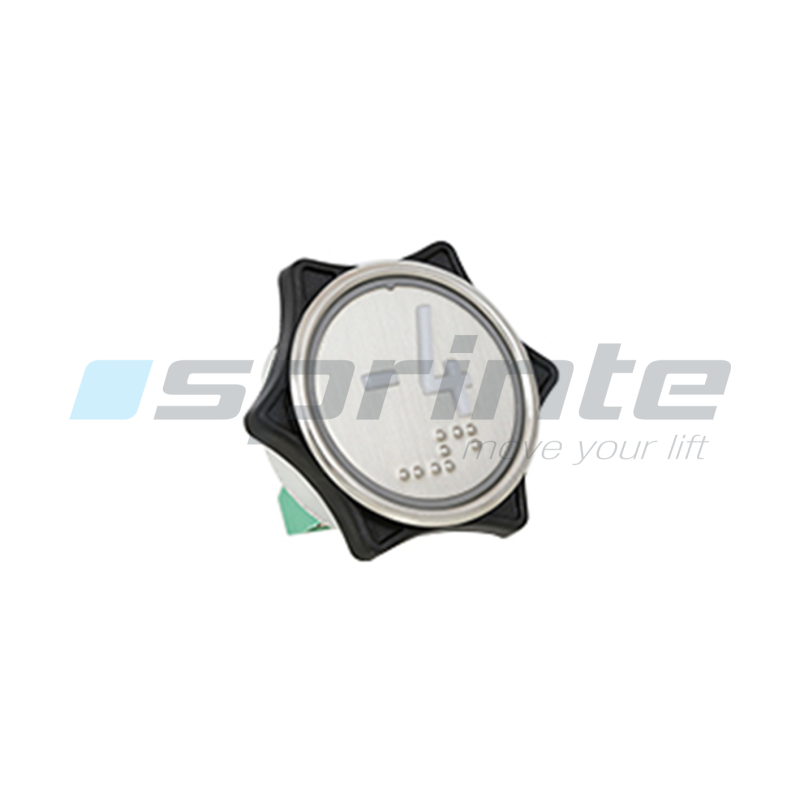 Push button MD7 inox led blue 2 contacts «-4»