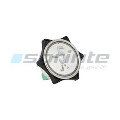 Push button MD7 inox led blue 2 contacts «-5»