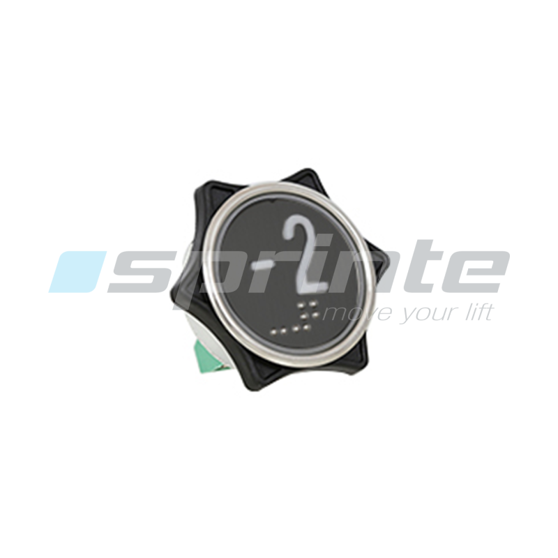 Push button MD7 noir led blue 1 contact «-2»
