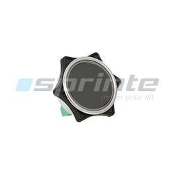Push button MD7 noir led blue 1 contact «Blank»